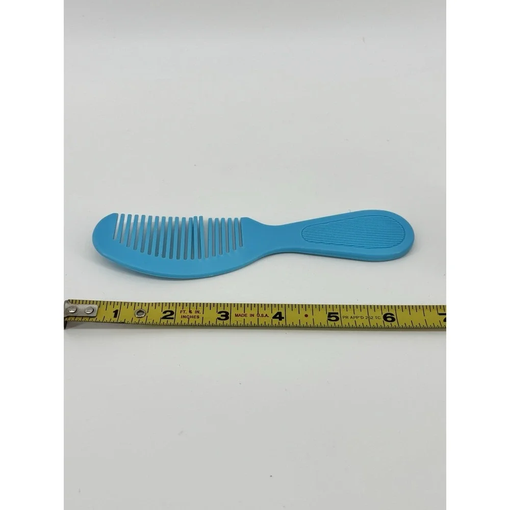 Vtg Battar Blue Comb Pocket Travel Size Wide‎ Tooth Deranged
